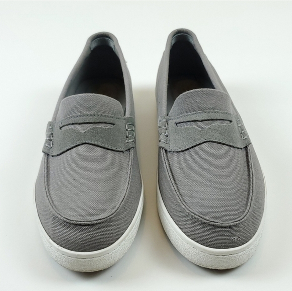 Cole Haan Gray Canvas Loafers - Picture 5 of 8